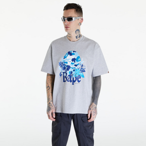 A BATHING APE Flora Big Ape Head Relaxed Fit Tee Gray