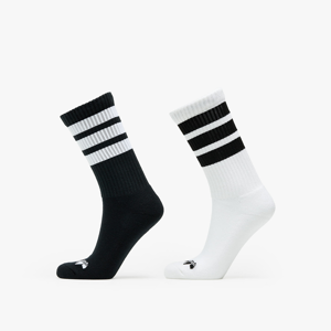 adidas 3-Stripes Crew Socks 2-Pack White/ Black