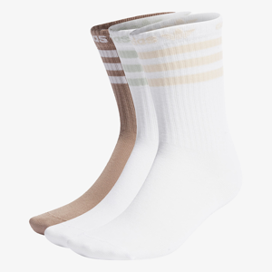 adidas Crew Socks 3-Pack White/ Brown/ White