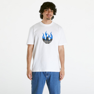 adidas Flames Logo Tee White