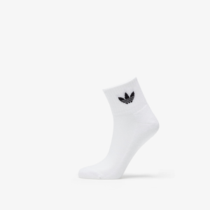 adidas 3 Pair Mid Ankle Socks White/ White/ Black