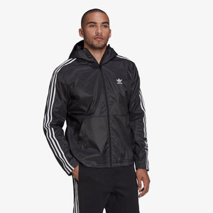 adidas Originals Clover Coat Wind-Resistant Hooded Jacket Black