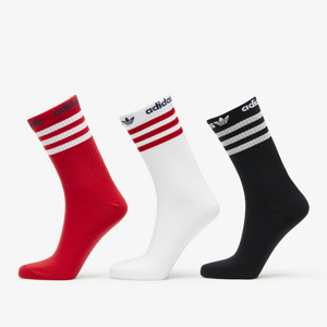 adidas Originals Crew Sock 3-Pack Black/ White/ Better Scarlet