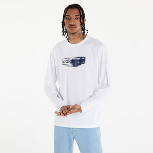 adidas Originals Washed Out 4.0 Logo Long Sleeve T-Shirt White/ Shadow Navy