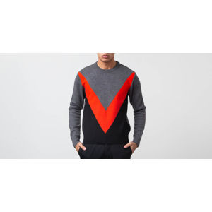 Alexandre Mattiusi Tricolor Crewneck Sweater Grey/ Red