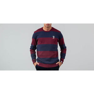 Billionaire Boys Club Striped Waffle Knit Long Sleeve T-Shirt Blue/ Red