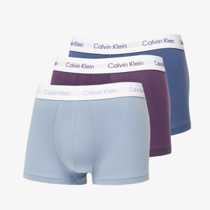Calvin Klein 3 Pack Low Rise Trunks Blue/ Purple/ Blue