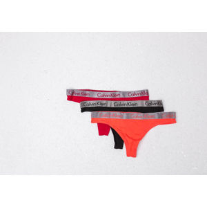 Calvin Klein 3 Pack Thongs Red/ Black/ Orange
