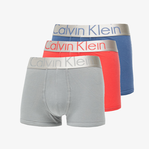 Calvin Klein 3 Pack Trunks Grey/ Red/ Navy