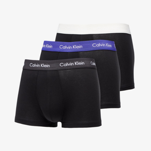 Calvin Klein Cotton Stretch Classic Fit Low Rise Trunk 3-Pack Black/ Off White/ Black/ Purple