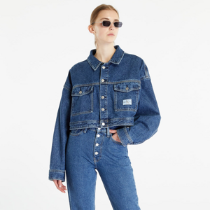 Calvin Klein Jeans Boxy Cropped Denim Jacket Blue