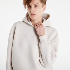 Calvin Klein Jeans Embroidery Spacer Hoodie Eggshell