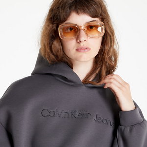 Calvin Klein Jeans Embroidery Spacer Hoodie Industrial Grey