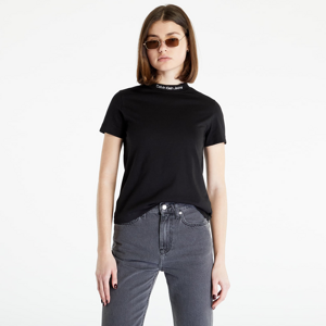Calvin Klein Jeans Logo Neckline Straight Top Black