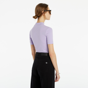 Calvin Klein Jeans Micro Branding Stretch Mock Neck Palma Lilac