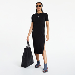 Calvin Klein Jeans Rib Maxi T-Shirt Dress Ck Black