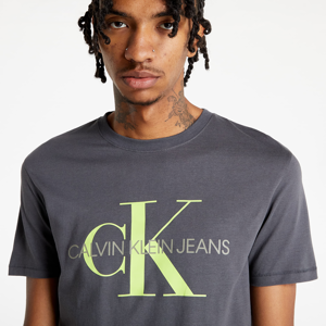 Calvin Klein Jeans Seasonal Monogram Tee Gray Pinstripe/ Acid Lime