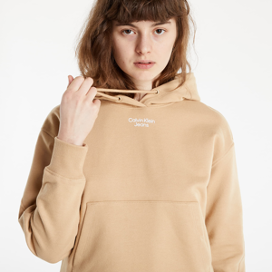 Calvin Klein Jeans Stacked Logo Hoodie Tawny Sand