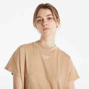 Calvin Klein Jeans Stacked Logo Loose Tee Tawny Sand