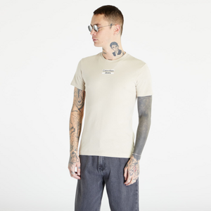 Calvin Klein Jeans Transparent Stripe S/S T-Shirt Beige