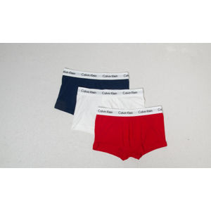 Calvin Klein Low Rise 3 Pack Trunks Red/ White/ Navy
