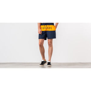 Calvin Klein Medium Drawstring Block Shorts Navy/ Orange