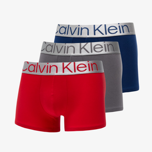 Calvin Klein Reconsidered Steel Cotton Trunk 3-Pack Grey Sky/ Berry Sangria/ Lake Crest