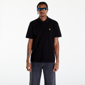Carhartt WIP Short Sleeve Chase Pique Polo T-Shirt UNISEX Black/ Gold