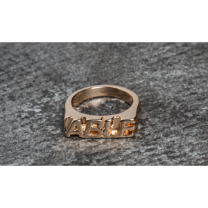 Chained and Able Able Word Ring Gold