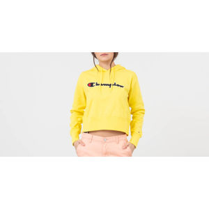 Champion Cropped Hoodie Yellow
