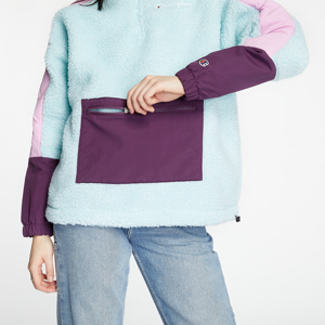 Champion Fleece Quater Zip Pullover Sky Blue/ Pink