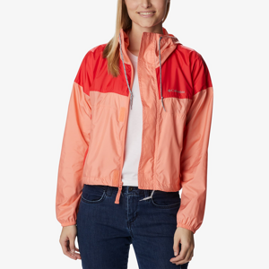 Columbia Flash Challenger™ Cropped Windbreaker Coral Reef/ Red