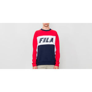FILA Colour Block Sweatshirt Peacoat/ Red/ White