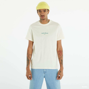 FRED PERRY Embroidered T-Shirt Ecru
