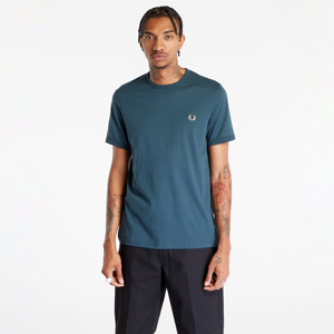 FRED PERRY Ringer T-Shirt Petrol Blue