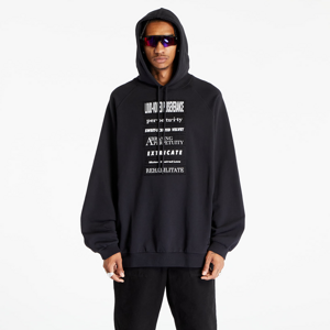 FRED PERRY x RAF SIMONS Printed Patch Hooded Sweat Black