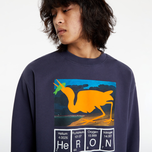 HERON PRESTON Heron Cutout Crewneck Anthracite/ Orange