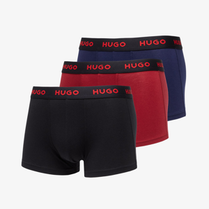 Hugo Boss Logo-Waistband Trunks 3-Pack Black/ Blue/ Red
