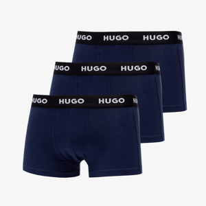 Hugo Boss Logo-Waistband Trunks 3-Pack Navy