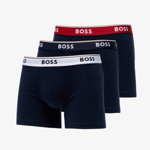 Hugo Boss Stretch-Cotton Boxer Briefs With Logo Waistbands 3-Pack Black