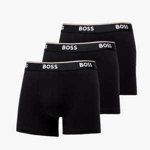 Hugo Boss Stretch-Cotton Boxer Briefs With Logos 3-Pack Black