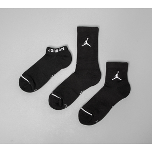 Jordan Everyday Max Waterfall 3 Pair Socks Black/ Black/ Black