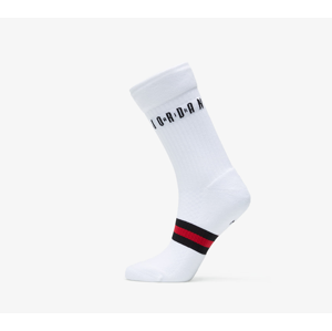 Jordan Legacy 2 Pair Crew Socks White/ Gym Red/ Black