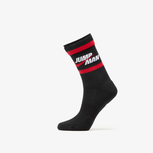 Jordan Legacy Crew Socks Black/ Gym Red/ White