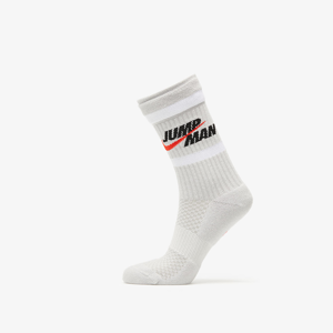 Jordan Legacy Crew Socks Grey Fog/ White/ Chile Red