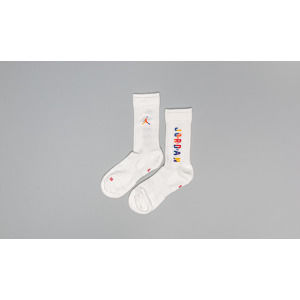 Jordan Legacy Rivals Crew Socks White/ Multi-Color