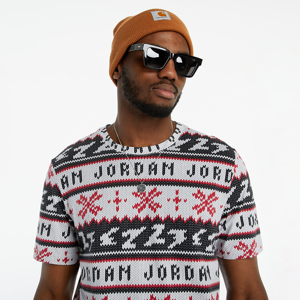 Jordan Shortsleeve Ugly Sweater Crew White/ University Red