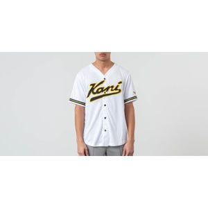 Karl Kani College Baseball Shirt White/ Navy/ Yellow