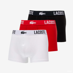 LACOSTE Underwear Trunk 3-Pack Black/ Red/ White