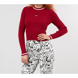 Lazy Oaf Burning Rubber Long Sleeve Top Red